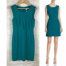 FINITY Wear to Work Green Pleated Mini Sheath Dress NWT 6 - £22.86 GBP