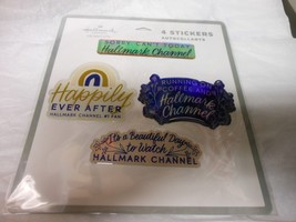 Hallmark Channel Raised Plastic Stickers Set of 4 Different Captions - $259.79 MXN