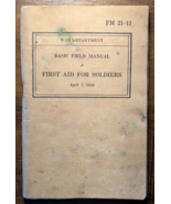 1943 World War II Basic Field Manual First Aid for Soldiers War Departme... - $26.94 CAD