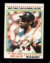 1978 Topps #3 Willie Mccovey Vgex Giants Rb Hof *X101385 - £1.36 GBP