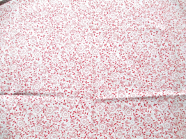 Fabric NEW Peter Pan Red Flowers &amp; Stems on Ivory 22&quot; Square Redwork $3.00 - £2.37 GBP