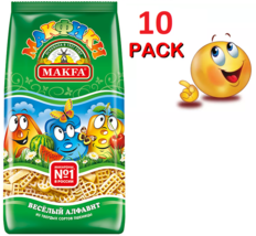 10PACK x 300G Alphabet Pasta &amp; Noodles Durum Wheat Makfa МАКФА Made in Russia RF - £18.67 GBP