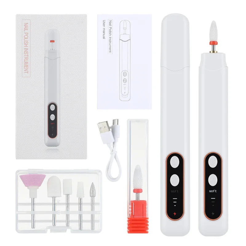 Professional Nail Drill Machine Cordless Electric Manicure Cutter For Nail - £16.38 GBP