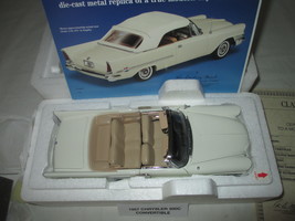 1957 Chrysler 300C Convertible, Danbury Mint 1:24 Scale Replica, Cloud W... - £58.63 GBP
