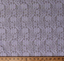 60&quot; Lace Flowers Floral Pure White Bridal Semi Sheer Lace Fabric by Yard D170.40 - £5.67 GBP