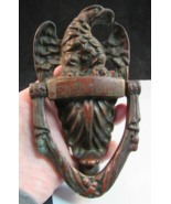 antique BRONZE EAGLE door knocker vintage old LARGE SRG - $89.99