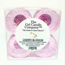 Cherry Blossom Scented Gel Candle Tea Lights - 4 pk. - £3.95 GBP