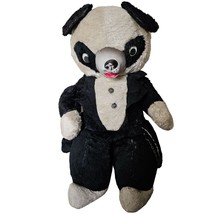 Vintage Rubber Face Tuxedo Elvis Panda Bear 1950s Plush Stuffed Animal - $199.00