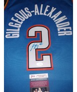 MVP Shai Gilgeous-Alexander AUTO SIGNED OKC Thunder Blue Swingman Jersey... - $593.01