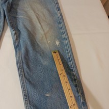 Carhartt Men's Faded Blue Denim Distressed Jeans Measured Size 35×29 image 4