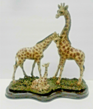 Giraffe Figurine 10&quot; Baby Mom Zoo Animals Safari Figurines Wood Resin New in Box - £16.44 GBP