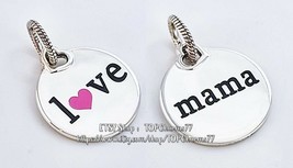 2021 Spring Release 925 Sterling Silver Mama Love Pendant Charm With Enamel &amp; Cz - £14.29 GBP