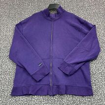 Vintage Jansport Sweatshirt Men Extra Large Purple Full Zip Long Sleeve XL - $345.09 MXN