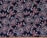 Cotton Bandana Print Paisleys Navy Patriotic Fabric Print by the Yard D4... - $13.95