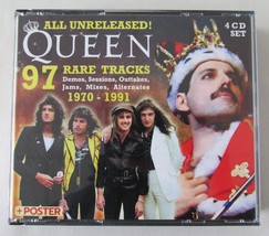 Queen All Unreleased! 97 Rare Tracks! 1970 - 1991 + Poster, 4 X Cd Set - £35.48 GBP