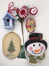 Christmas Junk Drawer Lot Ornament, Tin, Accent Decor Craft Harvest Repurpose - £8.60 GBP