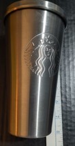 Starbucks 2015 Stainless Steel 16oz Cold Beverage Tumbler With Lid No Straw - £8.53 GBP