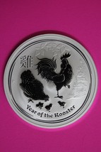 Gem BU 2017 Australia Year Of The Rooster 1 OZ Silver Lunar Same Coin In... - $56.99