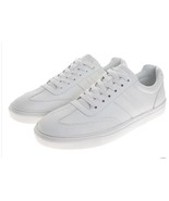Perry Ellis Mens Sneakers White Shoes Lace-Up Low-Top Faux Leather Upper - $88.88 CAD