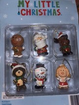 My Little Christmas Ornaments (6) Santa Angel Snowman Gingerbread Reindeer Bear - $7.24