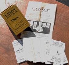 1927 antique LINDY PLAYING CARD GAME,BOX parker bros CHAS LINDBERGH touring - £69.43 GBP