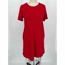 Universal Standard Halie T-Shirt Dress Sz 3XS (2-4) Red Short Sleeve Shift - £21.86 GBP
