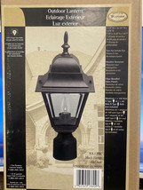 Canarm 10L13BK Signature 1 Light, 17" Black Outdoor Post Light~Bevelled Glass - $25.57