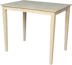 International Concepts Solid Wood Top Table With Shaker Legs, Counter Height - £238.15 GBP
