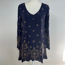 Free People Daylight Dreams Boho Tunic Mini Dress Navy XS - £25.86 GBP