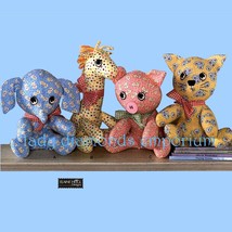 Stuffed Toy Sewing Pattern 10-12 inch Cat Pig Giraffe Elephant Retro or Plush St - £8.61 GBP