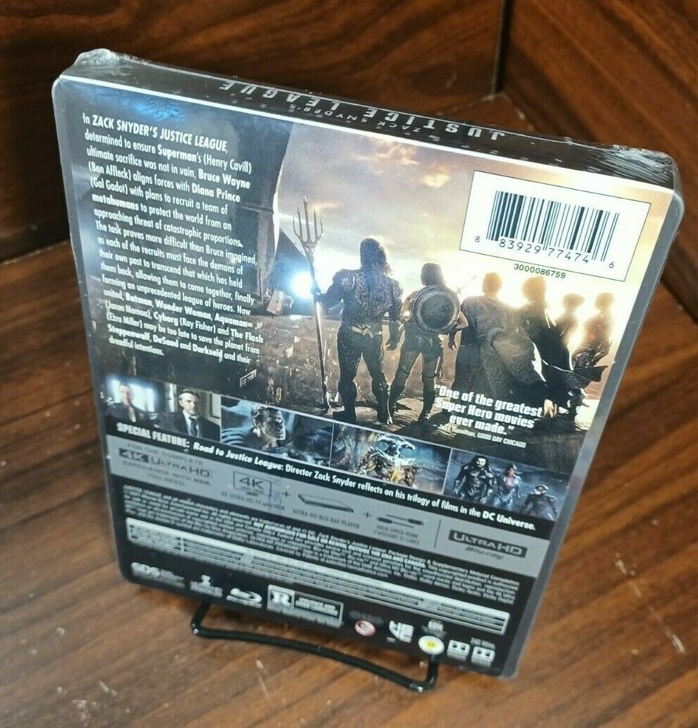Zack Snyder’s Justice League 4K Collector STEELBOOK (4K+Blu-ray+Digital) NEW Item image 5