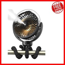 Rechargeable Misting Fan with Flexible Tripod - Perfect for Travel and O... - $38.79