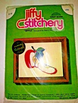 Jiffy Stitchery Stitch Embroidery Kit Apple Sunset Designs Vintage Sealed NIP - £7.86 GBP