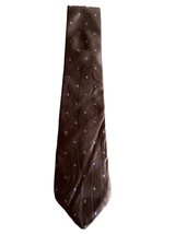 COLOURS Alexander Julian Brown Circles Geometric Print Tie Silk Necktie ... - $9.90