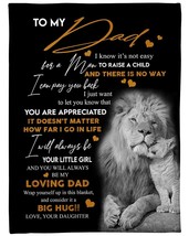 Lions Big Hug Blanket For Dad Love Daughter Thank You Quote Fleece Blanket Gift - £46.27 GBP+