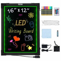 VEVOR LED Message Writing Board, 16&quot;x12&quot; Illuminated Erasable Lighted Ch... - $83.49