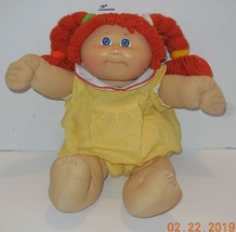 1985 Coleco Cabbage Patch Kids Plush Toy Doll Girl CPK Xavier Roberts OAA Orange - £38.14 GBP