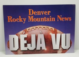Vtg Denver Broncos Football Rocky Mountain News Deja Vu Super Bowl Poster Sign  - £11.35 GBP
