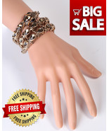 Bracelet Snake for Women Crystal Bangle ColorJewelry Gold Silver Gorgeou... - $165.42 MXN