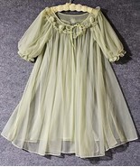 Vintage 1960s Lisette by Al Sterling Green Chiffon Full Sweep Peignoir S... - €118,08 EUR