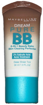 Maybelline Dream BB PURE 8-in-1 Balm DEEP SHEER TINT Clearing Perfector ... - £15.28 GBP