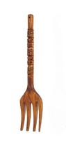 Scratch &amp; Dent 24 Inch Carved Tiki Fork Wooden Wall Décor - £25.50 GBP