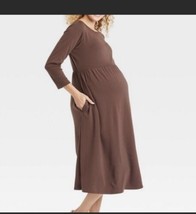 Isabel maternity cozy knit dress Brown Size Small NWT! - $24.99