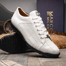 Bari Sporty Genuine Lizard Fashion Sneaker White image 5