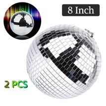 8&quot;Large Mirror Glass Disco Ball Party Dj Bands Club Stage Lighting Chris... - £36.35 GBP