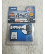 Brother  Standard Adhesive Laminated Labeling Tape, 1/2W, Black On White... - £11.11 GBP