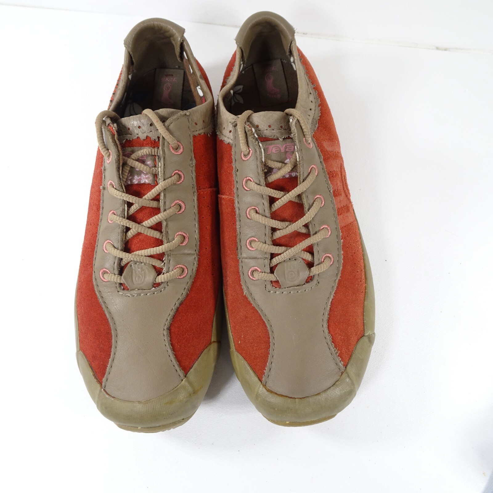 TEVA KEAGAN 6053 Women's Size 7.5 Red Suede W/Brown Leather Comfort Shoes Item image 4