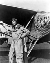 James Stewart In The Spirit Of St. Louis In Flying Uniform Posing Next To Plane  - £54.05 GBP