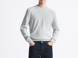 Zara Worn once crew-neck textured sweater men size XL - £30.15 GBP