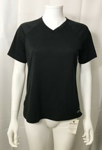 Champion C9 T-Shirt V Neck Short Sleeve Black Top size Medium Active Wear - £7.44 GBP